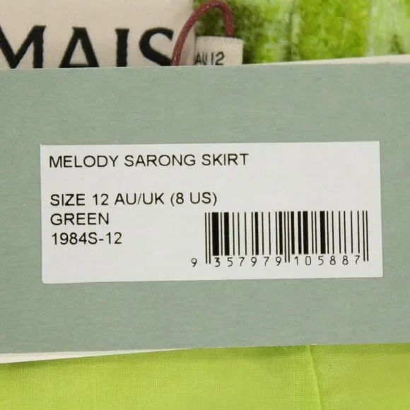 Alemais NWT Melody Sarong Mini Wrap Skirt Size 12 (US 8) in Green/Teal/Multi - Picture 10 of 12